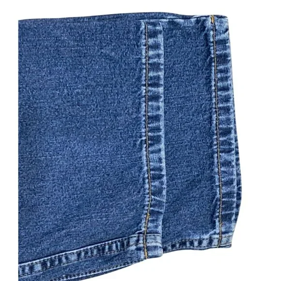 Eddie Bauer Cropped Jeans Womens Size 12 High Rise Waisted Mom Blue Denim - Picture 3 of 12